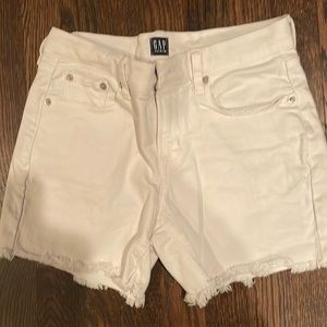 Gap white denim shorts